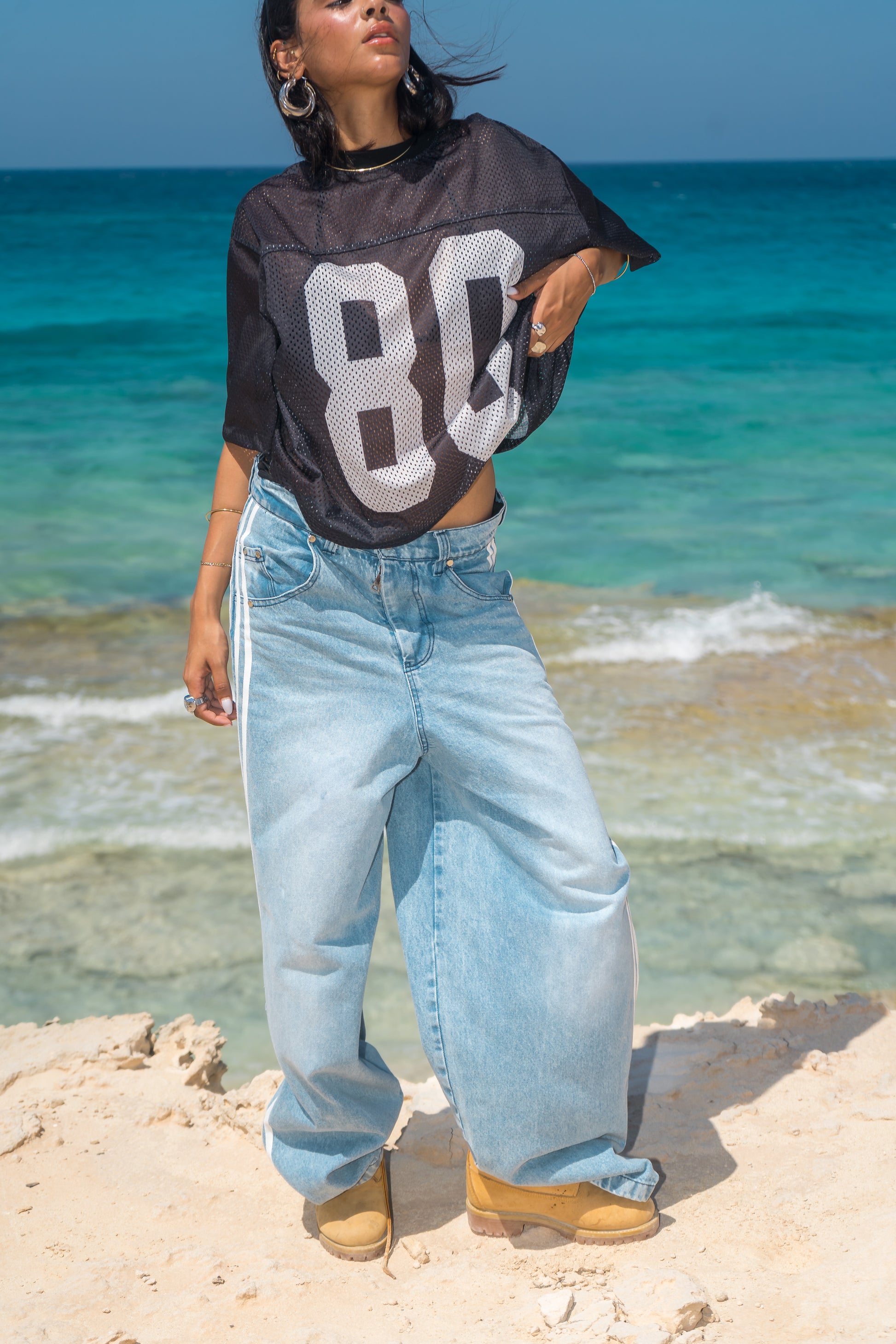 Striped jeans