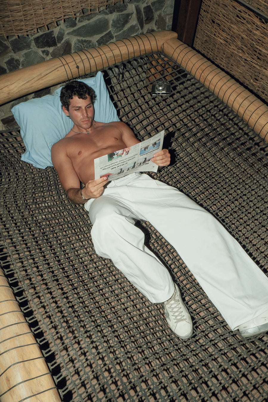 AZL Double Pleated Pants White